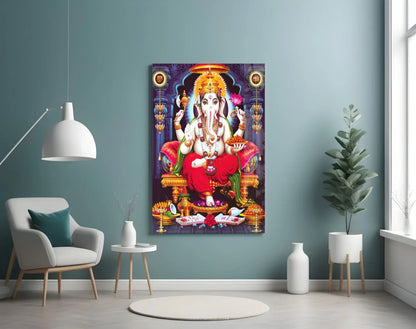 Ganesha Glass Wall Art - LUXARTDECO