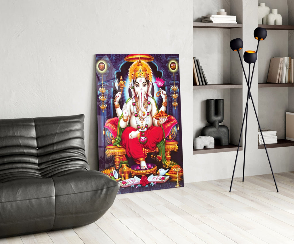 Ganesha Glass Wall Art