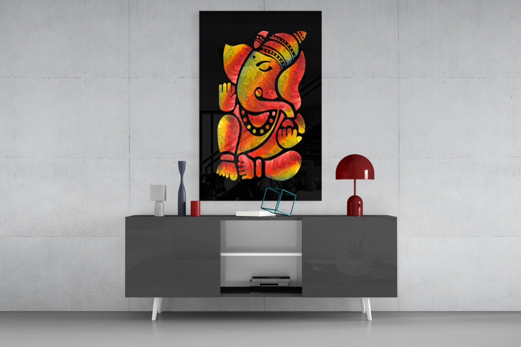 Ganesha Glass Wall Art