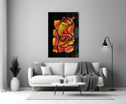 Ganesha Glass Wall Art - LUXARTDECO
