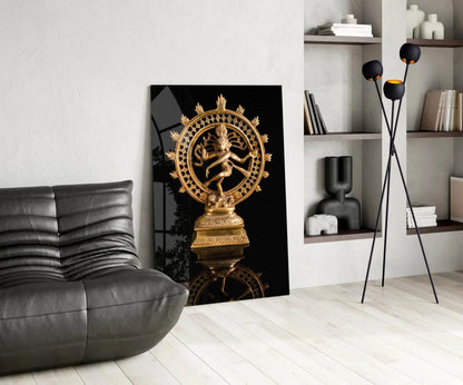 Shiva Nataraja Glass Wall Art - LUXARTDECO