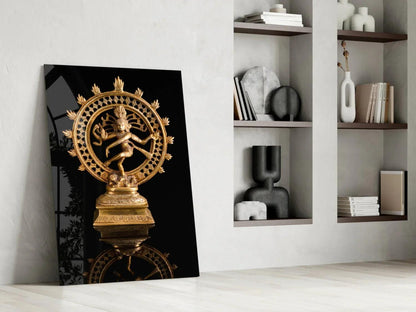 Shiva Nataraja Glass Wall Art - LUXARTDECO