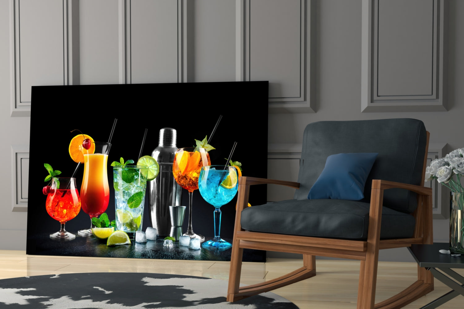 Cocktails Glass Wall Art