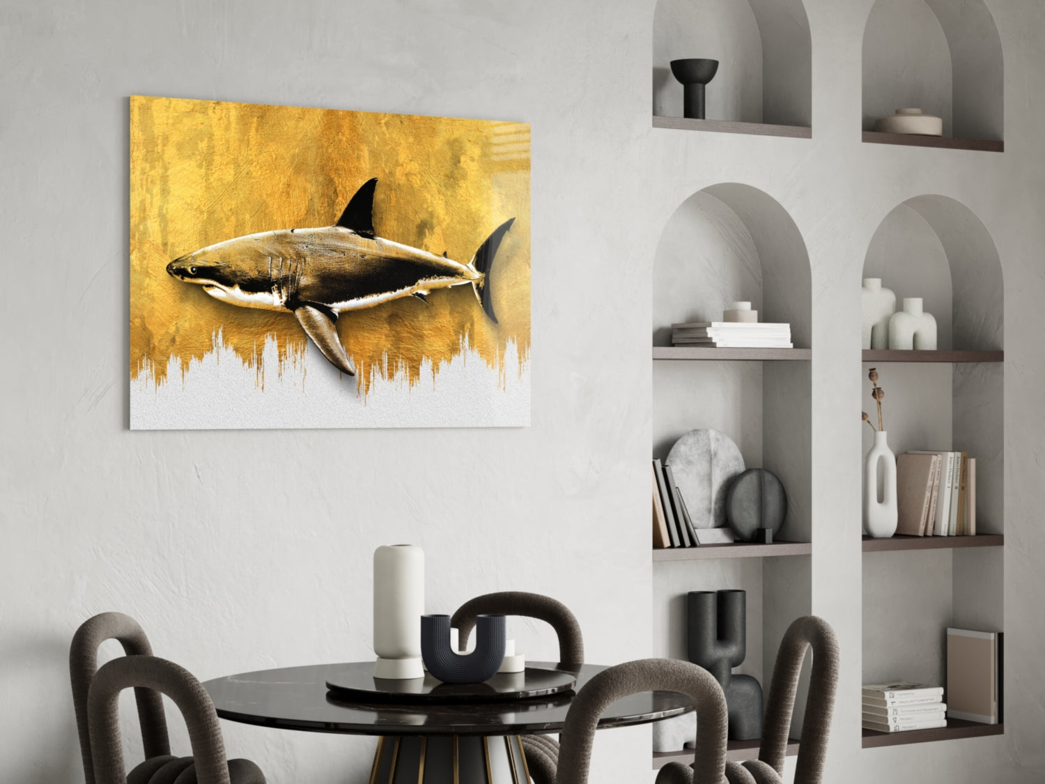 Shark Glass Wall Art