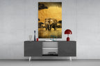 Elephant Glass Wall Art - LUXARTDECO