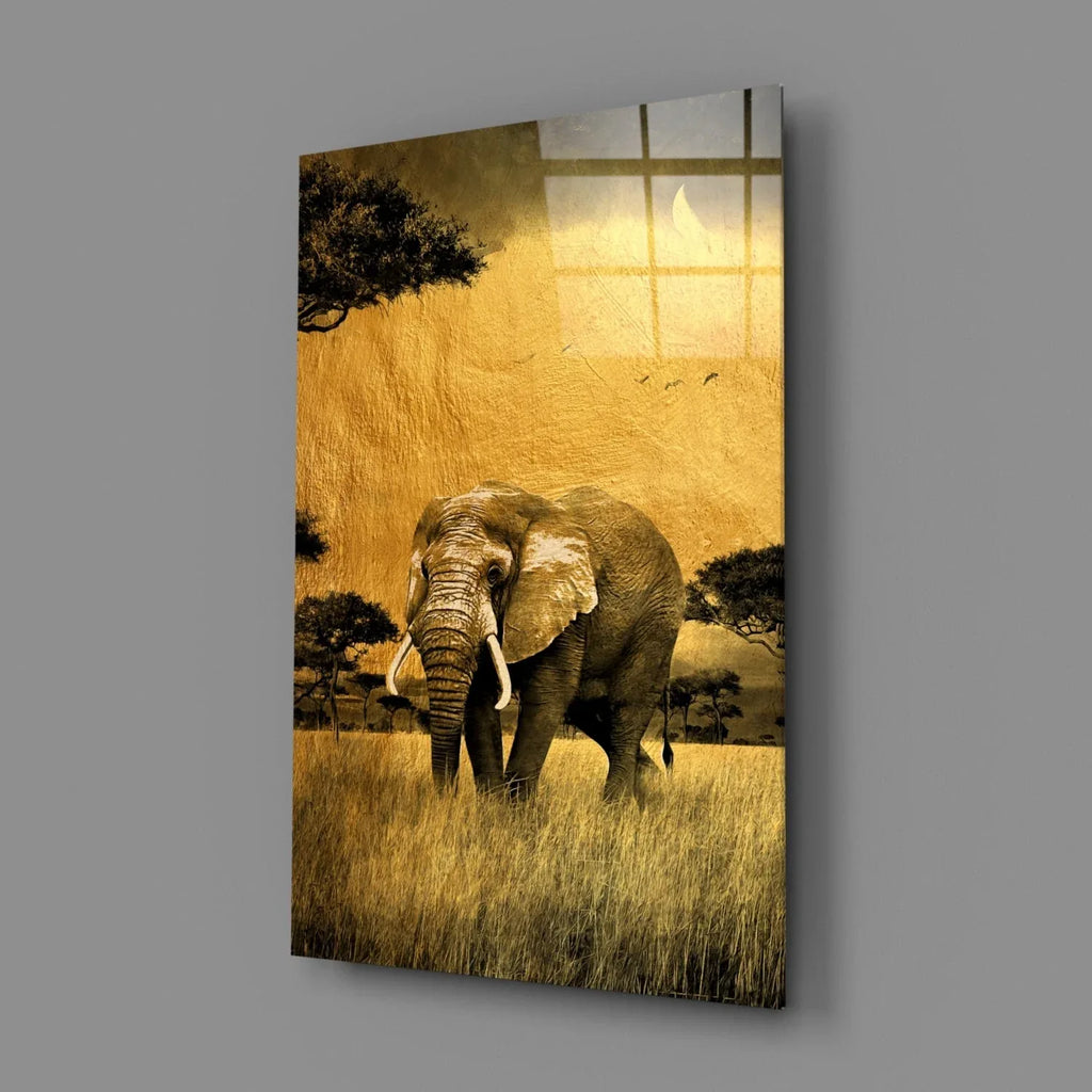 Elephant Glass Wall Art - LUXARTDECO