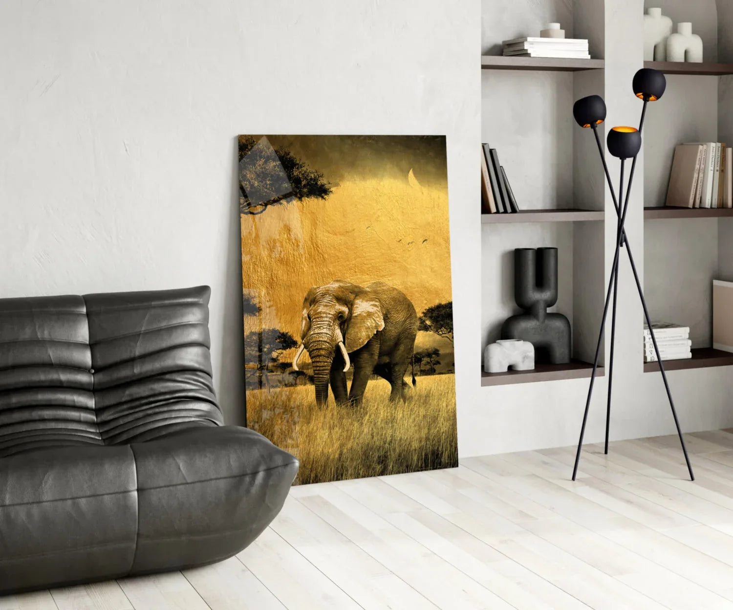 Elephant Glass Wall Art - LUXARTDECO