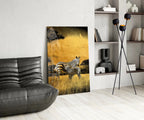 Zebras Glass Wall Art - LUXARTDECO
