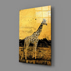 Giraffe Glass Wall Art - LUXARTDECO