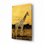 Giraffe Glass Wall Art - LUXARTDECO