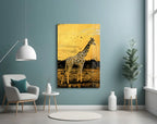 Giraffe Glass Wall Art - LUXARTDECO