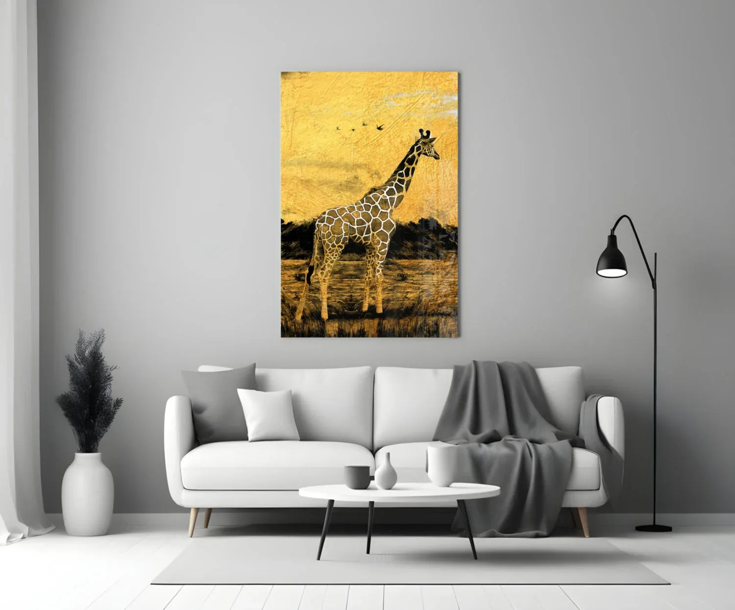 Giraffe Glass Wall Art - LUXARTDECO