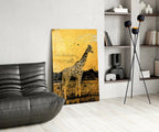 Giraffe Glass Wall Art - LUXARTDECO