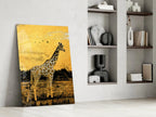 Giraffe Glass Wall Art - LUXARTDECO