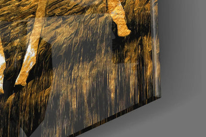 Giraffe Glass Wall Art - LUXARTDECO