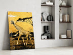 Giraffe Glass Wall Art - LUXARTDECO