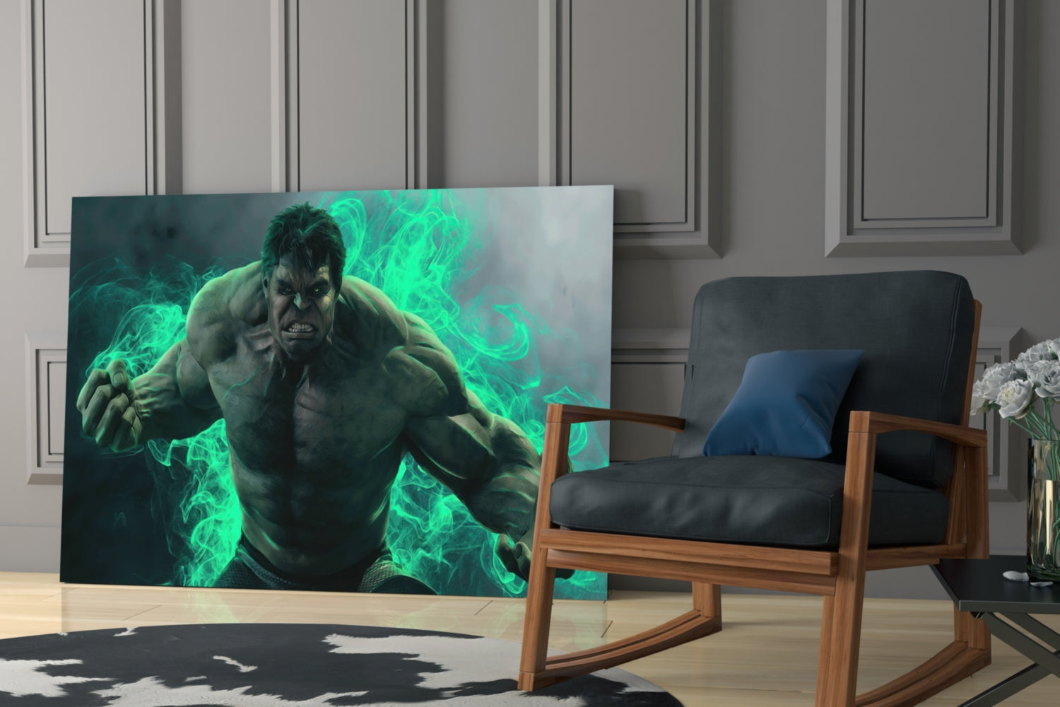 Hulk Glass Wall Art