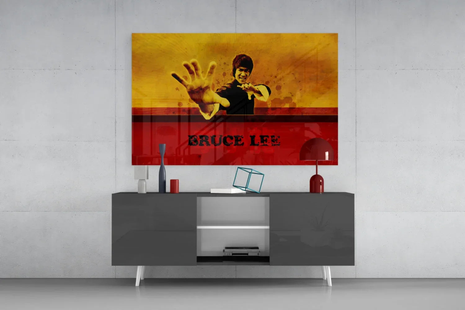 Bruce Lee Glass Wall Art - LUXARTDECO