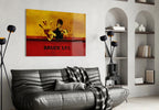 Bruce Lee Glass Wall Art - LUXARTDECO