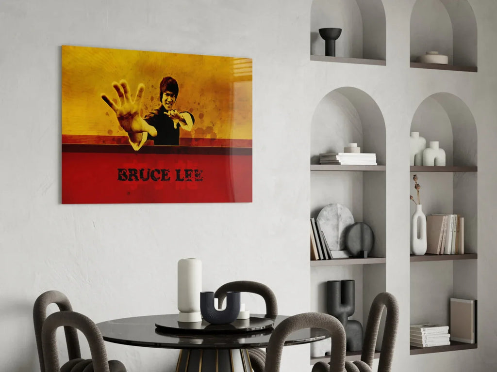 Bruce Lee Glass Wall Art - LUXARTDECO