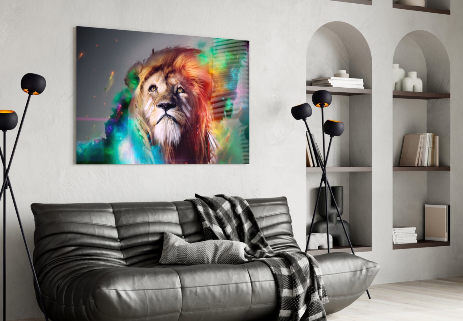 Lion Glass Wall Art