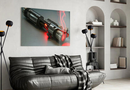 Light Saber Glass Wall Art - LUXARTDECO