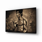 Bruce Lee Glass Wall Art