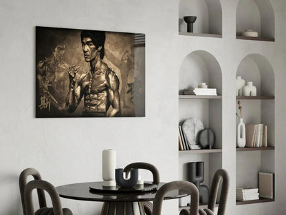 Bruce Lee Glass Wall Art - LUXARTDECO