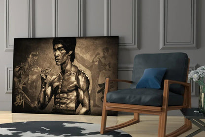 Bruce Lee Glass Wall Art - LUXARTDECO