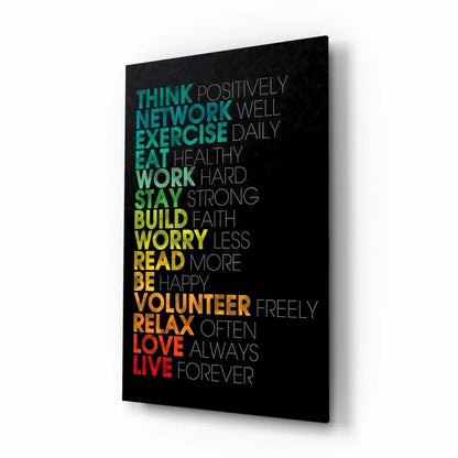 Advices Glass Wall Art - LUXARTDECO