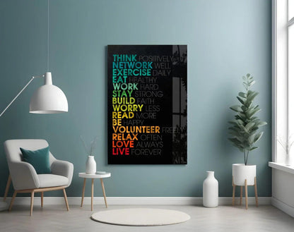 Advices Glass Wall Art - LUXARTDECO