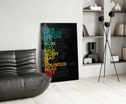 Advices Glass Wall Art - LUXARTDECO