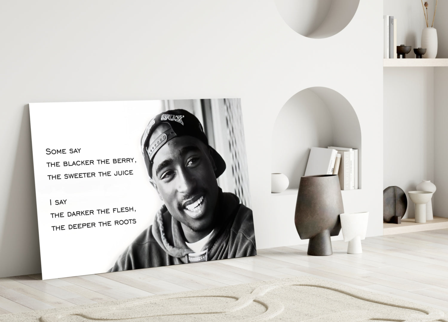 Tupac Shakur Glass Wall Art