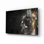 Christiano Ronaldo Glass Wall Art - LUXARTDECO