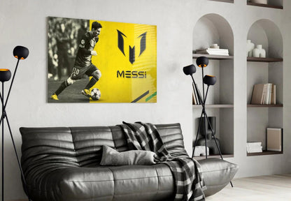 Messi Glass Wall Art - LUXARTDECO