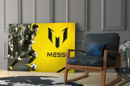 Messi Glass Wall Art - LUXARTDECO