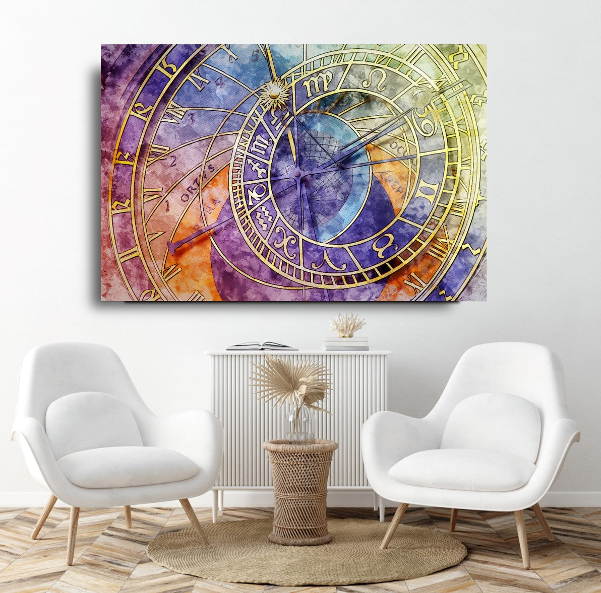 Décoration murale en verre du zodiaque