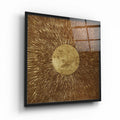 Gold Abstract Glass Wall Art
