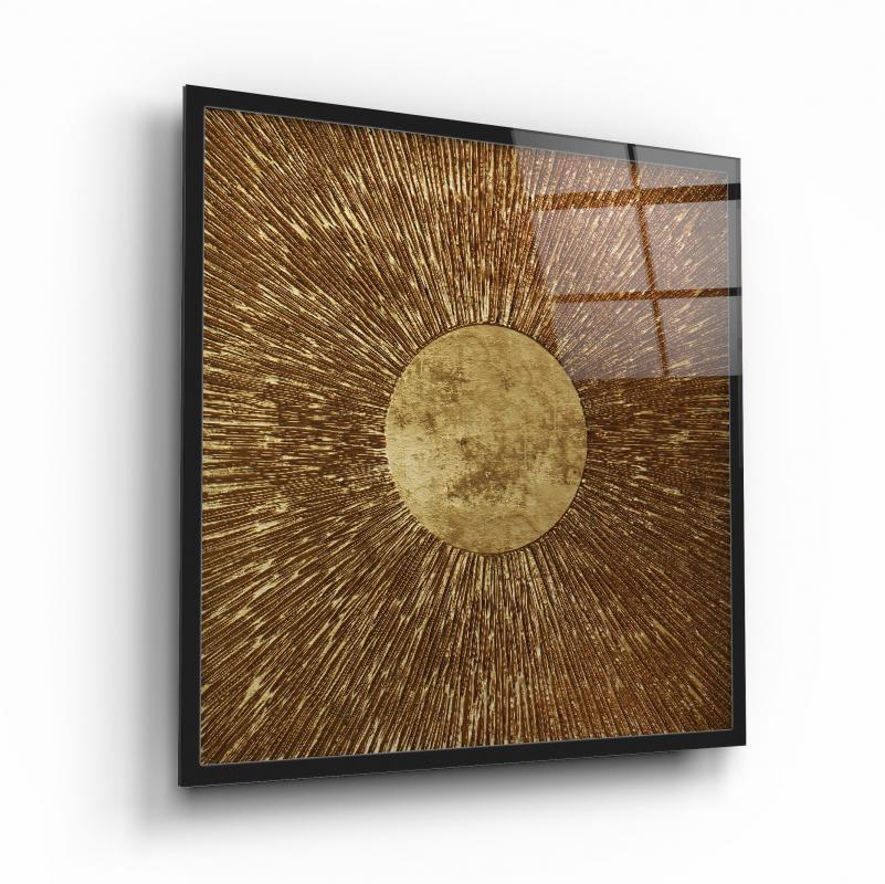 Gold Abstract Glass Wall Art