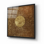 Gold Abstract Glass Wall Art