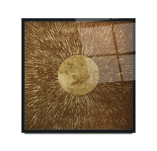 Gold Abstract Glass Wall Art