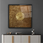 Gold Abstract Glass Wall Art