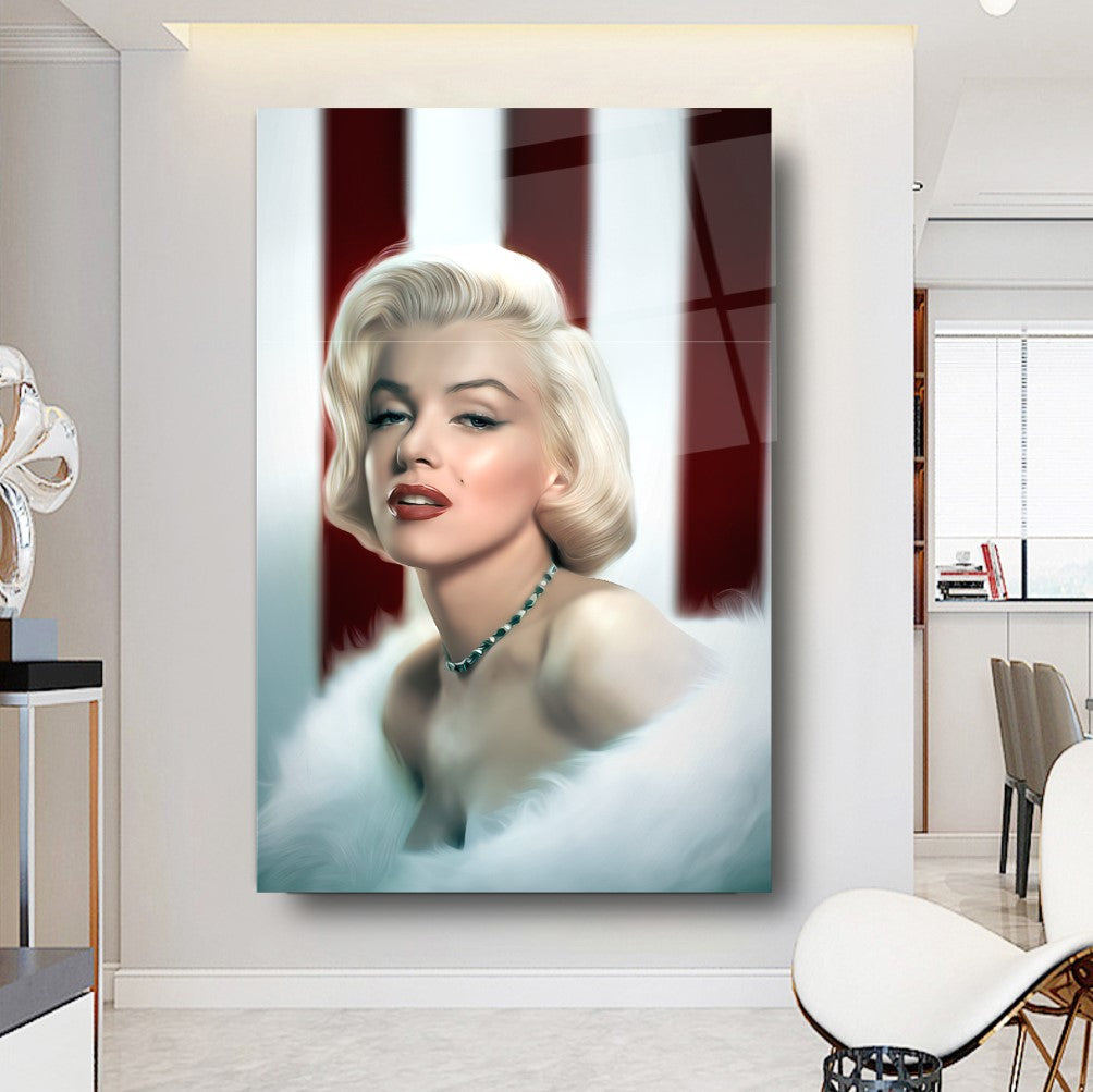 Marilyn Monroe Quadro in Vetro Temperato