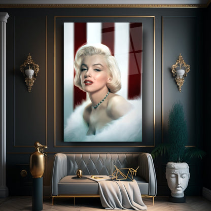 Marilyn Monroe Quadro in Vetro Temperato