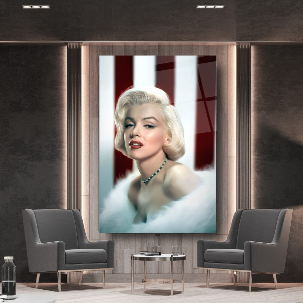 Marilyn Monroe Quadro in Vetro Temperato