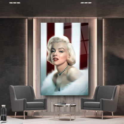Marilyn Monroe Quadro in Vetro Temperato