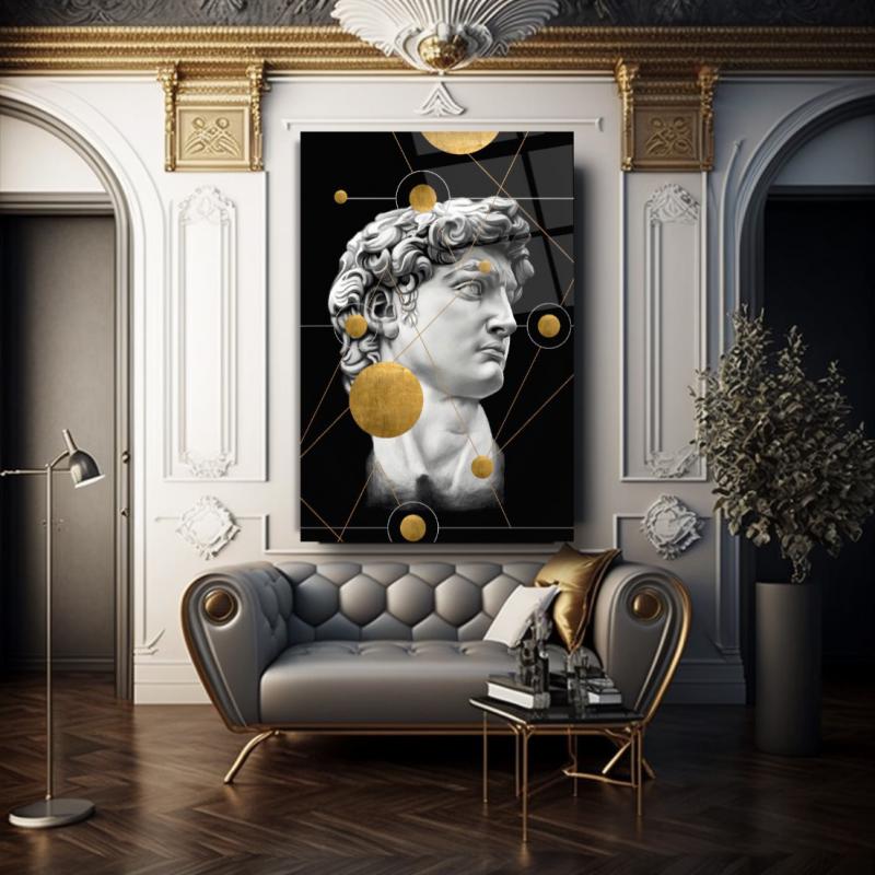Statue de David Tableau en Verre Trempé