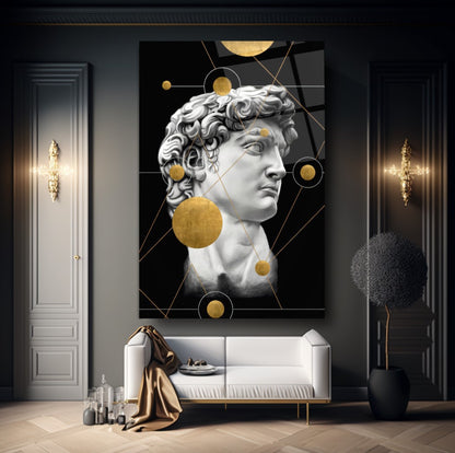 Statue de David Tableau en Verre Trempé