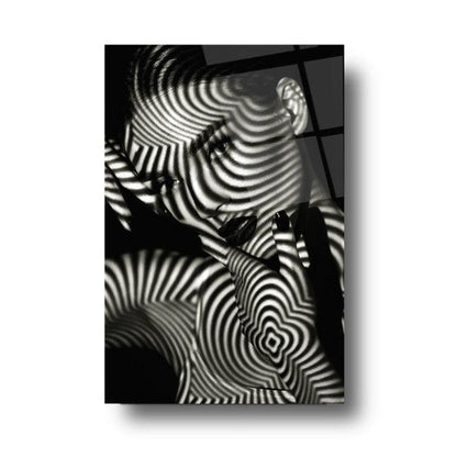Femme Hypnotique Tableau en Verre Trempé