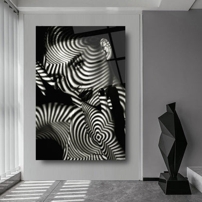 Femme Hypnotique Tableau en Verre Trempé